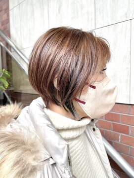 モア 下通店(MORE) インナーカラー×ハイライト×グラボブ