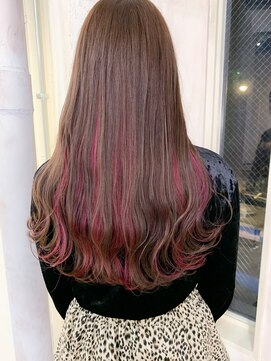 アールプラスヘアサロン(ar+ hair salon) インナーピンクカラー