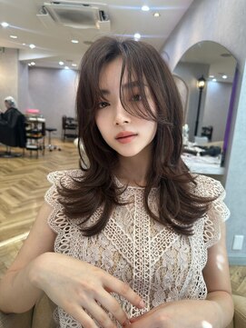 ロンド ルージュ 銀座店(Lond rouge) ハイレイヤーレイヤーカットくびれヘア韓国ヘアシースルーバング