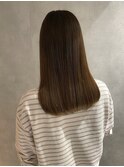 美髪ストレート×ベージュ