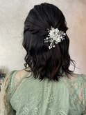アレンジ　艶髪　髪質改善　ヘアセット　編みおろし　顔まわり