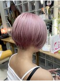 ショートボブ☆パープルピンク