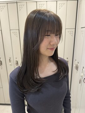 グレースバイハピネス(grace by happiness) 髪質改善 顔周りレイヤー ロングレイヤー オリーブグレージュ