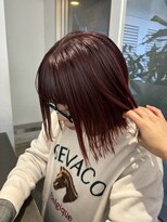 レコ 渋谷(LECO) ブリーチなしダブルカラーレッド