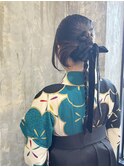 【卒業式】ダウンセットカチモリリボンのヘアアレンジ