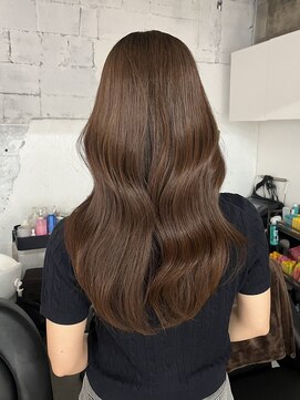 ヨーク(YOKE) レイヤーミルクティーベージュマロンベージュブリーチなし艶髪