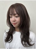 冬の美人髪◎30代40代小顔ココアベージュ艶髪レイヤー