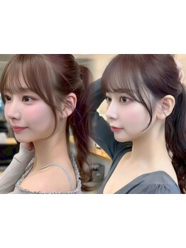 顔周りの少しの違いで劇的に小顔、垢抜け！韓国風レイヤーカットも♪[横浜/髪質改善/縮毛矯正/ヘッドスパ］