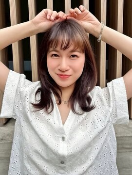 メゾンドムニ 恵比寿(Maison de MUNi) ワイドバング/レイヤー/ブラウン/アッシュブラウン/20代30代