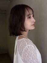 サンドイエナ 横浜店(sand yena)&nbsp;くびレイヤーボブルフネビージュ小顔ワンレンこなれミディ