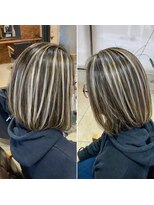 リコ ヘアー メイク 海老名店(Lico hair make)&nbsp;コントラストを効かせた筋感ハイライトボブ