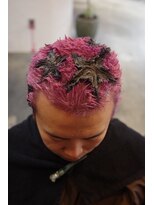 エディ(Edy)&nbsp;スパイキーショートケアブリーチダブルカラー外国人風眉毛カット