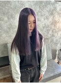 初ブリーチで叶える◎透明感パープルカラー