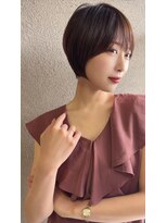 ダム(DaM) ショートボブ髪型20代30代40代50代前髪あり前髪な し面長丸顔