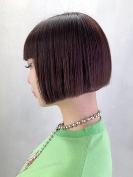 アイティー バイ アルバム 中野店(IT by ALBUM) レッドブラウン_厚めバングローライトスリークボブ_ba279441