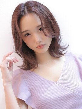 アグ ヘアー カーレント 天文館店(Agu hair current) 《Agu hair》ラズベリーカラーが可愛いフェミボブ