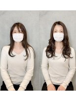 アフィーロ(ACHFILO)&nbsp;韓国人風前髪エクステ20代30代かきあげ　透明感ココアブラウン