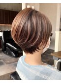 20代30代40代丸みショートレイヤー◎ベージュ髪質改善TheC橋本