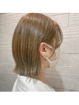 イメージア 町田店(IMAGE A)&nbsp;切りっぱなしボブ × ベージュカラー＠30代40代50代60代