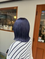 ヘアーラボ ハチ(HAIR LABO HACHI) 美髪切りっぱなしボブムラサキカラー☆