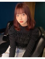 ボタン シブヤ(VOTAN SHIBUYA)&nbsp;カラー/レイヤー/レッド/韓国ヘア/渋谷/顔まわり