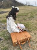 黒髪ナチュラルロングヘア