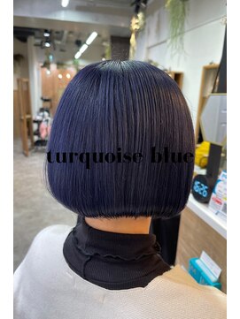 シャルムバイケンジ(Charm.by KENJE) 【ターコイズブルー】ボブカット/トリートメント/カラー