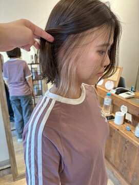 メルト 吉祥寺(melt) 【宮本】ケアブリーチインナーカラーピンクベージュ透明感