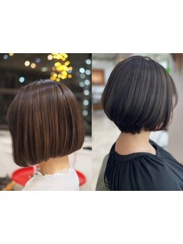 【THROW・N.カラーで理想の色に】白髪染めでも透明感・艶・クリアな色味を実現!ファ-ストグレイの方も是非!