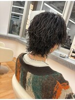 ビカム 名駅(become)&nbsp;波巻きパーマ×メンズウルフ/名古屋/名駅