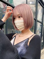 サンクプロジェクト(cinq PROJECT)&nbsp;ミルクティーピンクアッシュベージュダブルカラー顔周りレイヤー