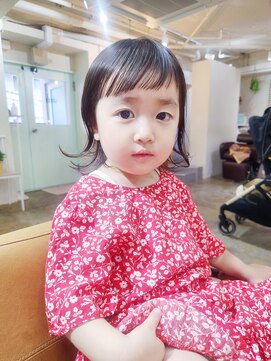 スーハ 恵比寿(SUUHA) キッズカット/アシメバング女の子カット/キッズヘア/子連れ歓迎