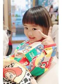 キッズヘアカット☆オン眉バング×キッズインナーカラー
