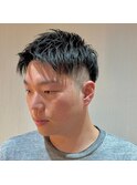 清潔感とワイルドさを備えたクルーカット/アイビーカット