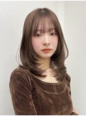 ミディアムレイヤー/レイヤーカット/顔まわりカット/ワンカール