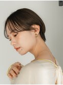 銀座　ハンサムショート　前下がり　シースルー　センターパート