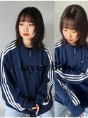 レイヤーボブ/ミディアムヘア/大人カジュアル