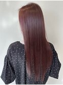 ピンクレッド×髪質改善トリートメント