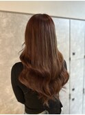 プルエクステ/ブラウンカラー/プルシールエクステ/心斎橋