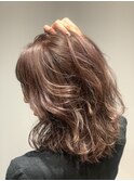 ピンクアッシュショートボブミディアム10代20代30代