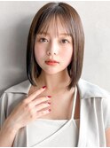 サイドバングくびれヘア美髪ハイライトカラー愛されうるツヤ