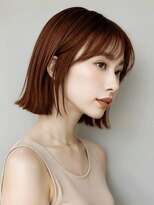 ノラギンザユー(NORA GINZA/U)&nbsp;切りっぱなし外ハネボブ艶暗髪シースルーバング