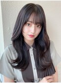 暗髪×髪質改善で憧れのツヤ髪に♪ワンカールセミロング