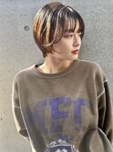 ショートレイヤー×顔周りレイヤー×ブラウンジュ
