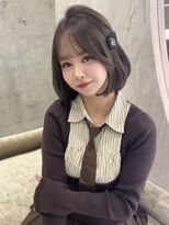 ロンドルピナス 小倉(Lond Lupinus) 黒髪カタログ/オリーブグレー/ココアベージュ/小顔に見せるヘア