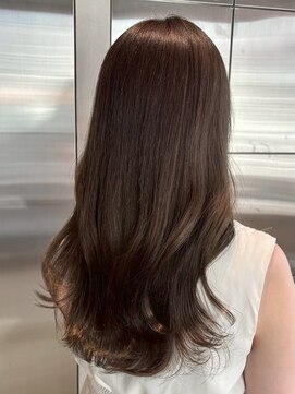 オーガニック リブ 川越(organic+live) ブリーチなし冬◎艶ベージュロング×透明感カラー