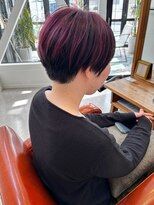 パル バイ ラベスト(Pal by lovest)&nbsp;アンブレラカラー◎ボルドー×コンパクトショート