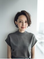 ハピネスフィール 宇治店(Happiness FEEL)&nbsp;前髪かき上げ耳掛け大人ショートボブ