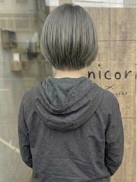 ニコリヘアワークス(nicori hair works) ショート×グレージュ3