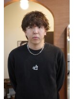 エディ(Edy)&nbsp;メンズマッシュ波巻きスパイラルパーマケアパーマ眉毛カット岡山